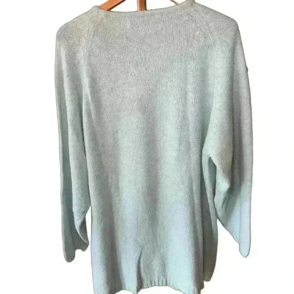 Vintage Teal HIGH ENERGY By De Rotchild Angora/Silk Sweater Women's Size M - Picture 2 of 4